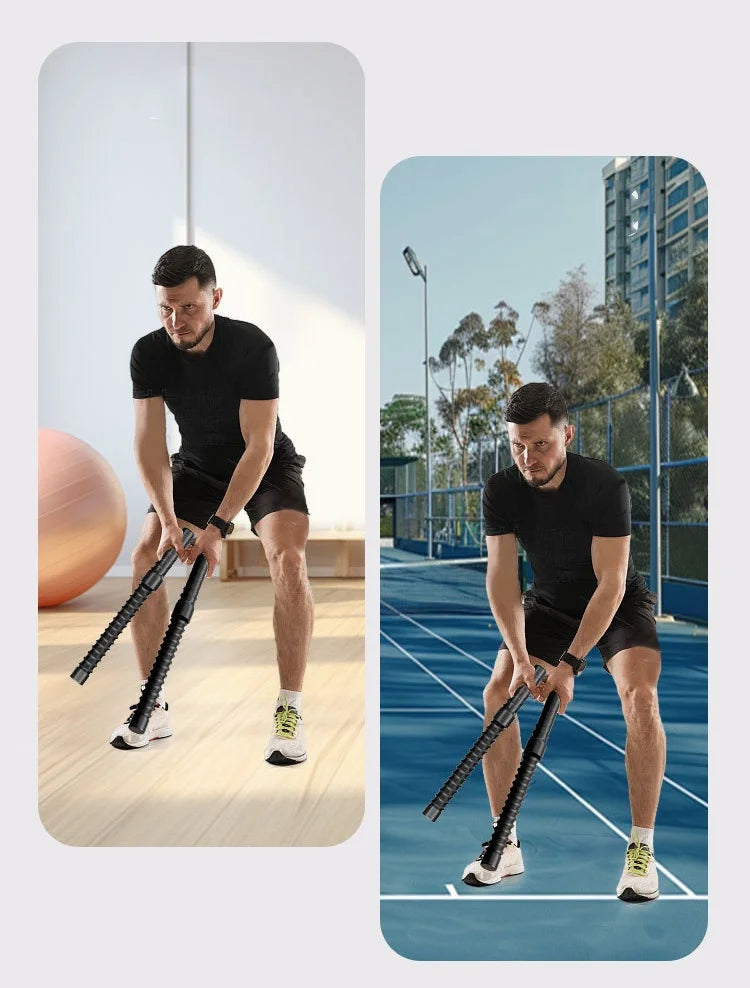 2pcs Elastic Battle Ropes for Dynamic Strength & Throwing Training