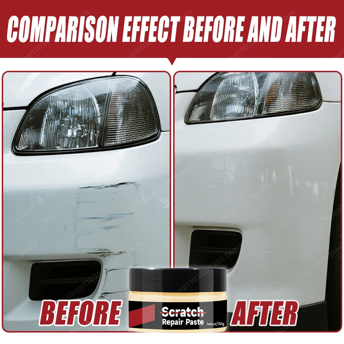 Car Scratch Remover & Paint Repair Wax | All Colors Brightening Coating