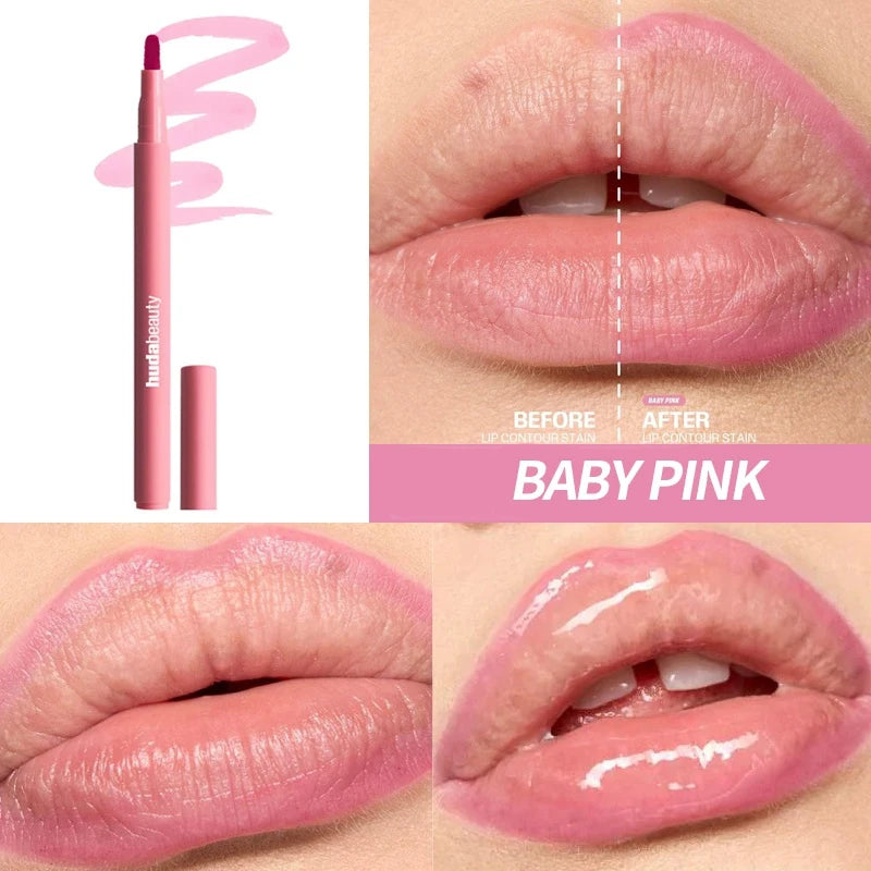 Vabena Velvet Brown Lip Liner Pencil - Matte, Waterproof & Non-Stick Lip Contour