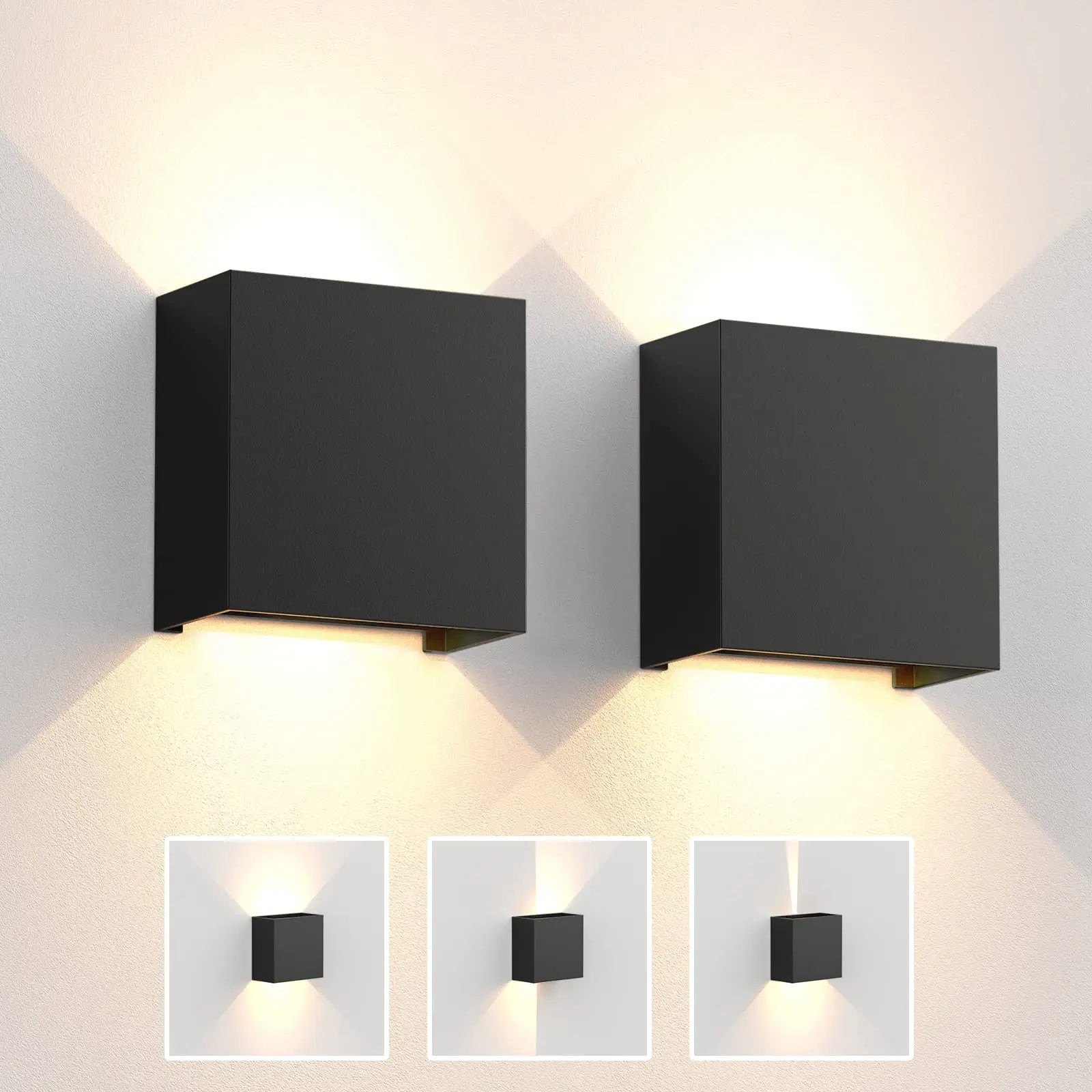 KICAAO 6W LED Wall Sconces - Modern Indoor & Outdoor IP65 Lighting