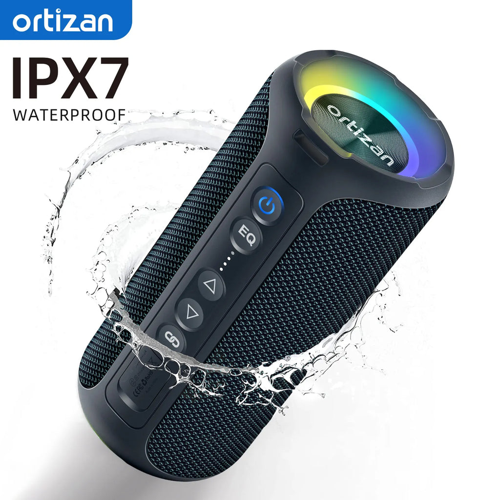 Ortizan 40W Enhanced Bass IP7 Waterproof Outdoor Bluetooth Speaker