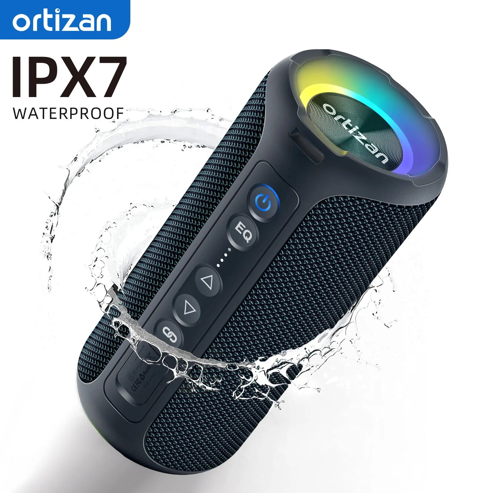 Ortizan 40W Enhanced Bass IP7 Waterproof Outdoor Bluetooth Speaker
