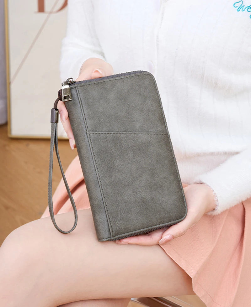 Travel Passport Wallet - RFID Anti-Theft PU Leather Organizer for Men & Women
