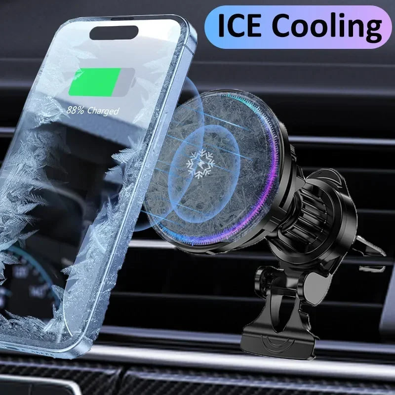 VIKEFON 15W Ice Cooling Magnetic Wireless Car Charger Fast