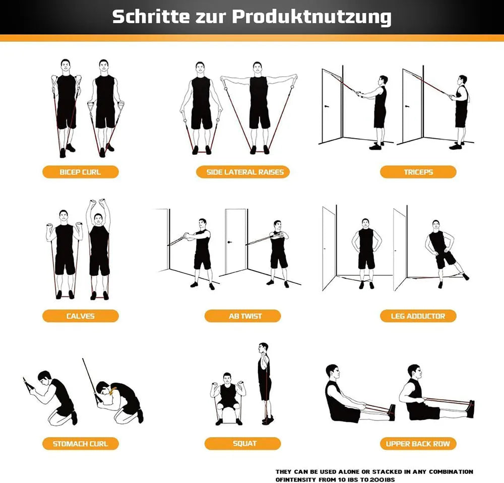 Resistance Bands Set: Full Body Workout for Strength Training & Fitness