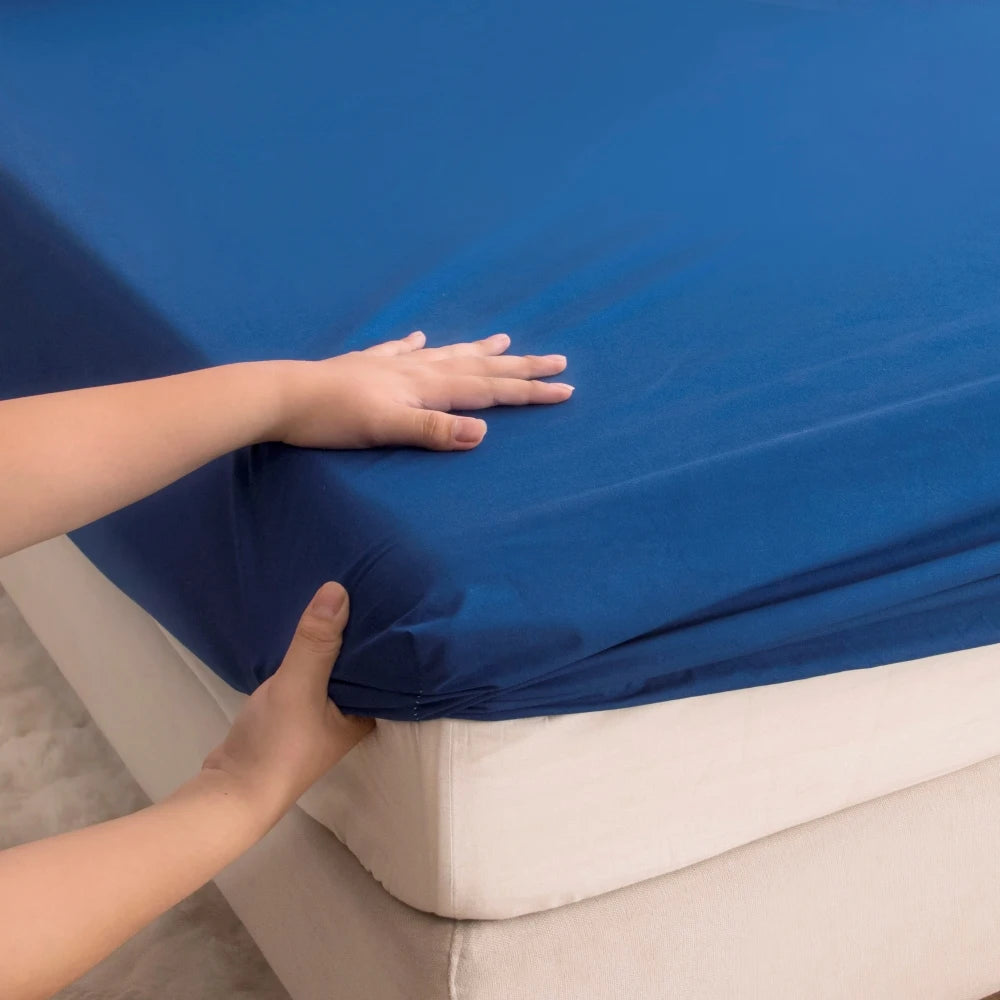 Waterproof Fitted Bed Sheet & Mattress Protector | 360° Elastic Band | All Sizes