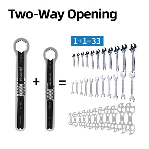 23-in-1 Universal Adjustable Wrench | Multi-Function Car Repair Hand Tool 7-19mm
