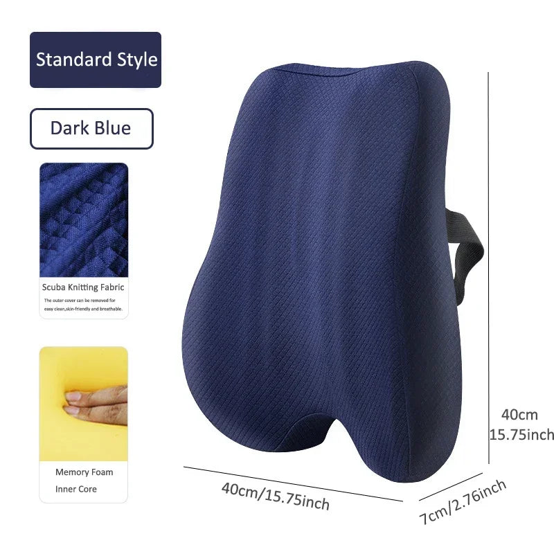 Vabena Orthopedic Memory Foam Seat & Back Support Cushion Set