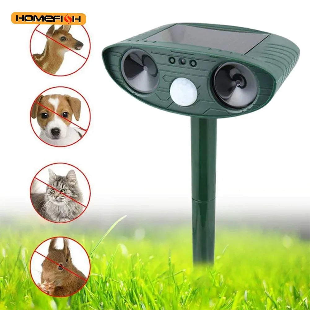 Solar Ultrasonic Animal Repeller | Garden & Yard Pest Control