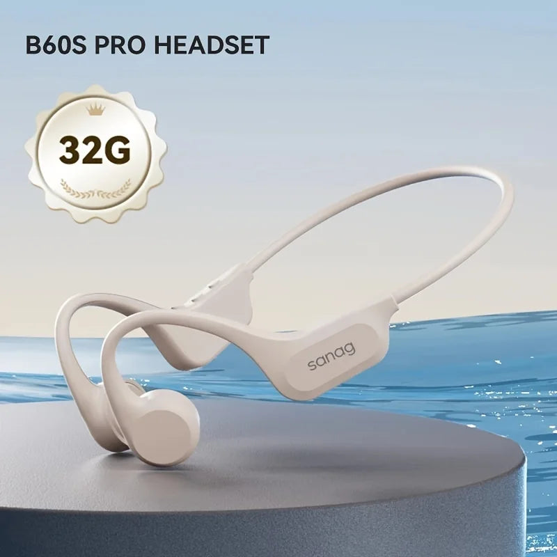 Sanag B60S Bone Conduction Swimming Headphones IPX8 Bluetooth MP3