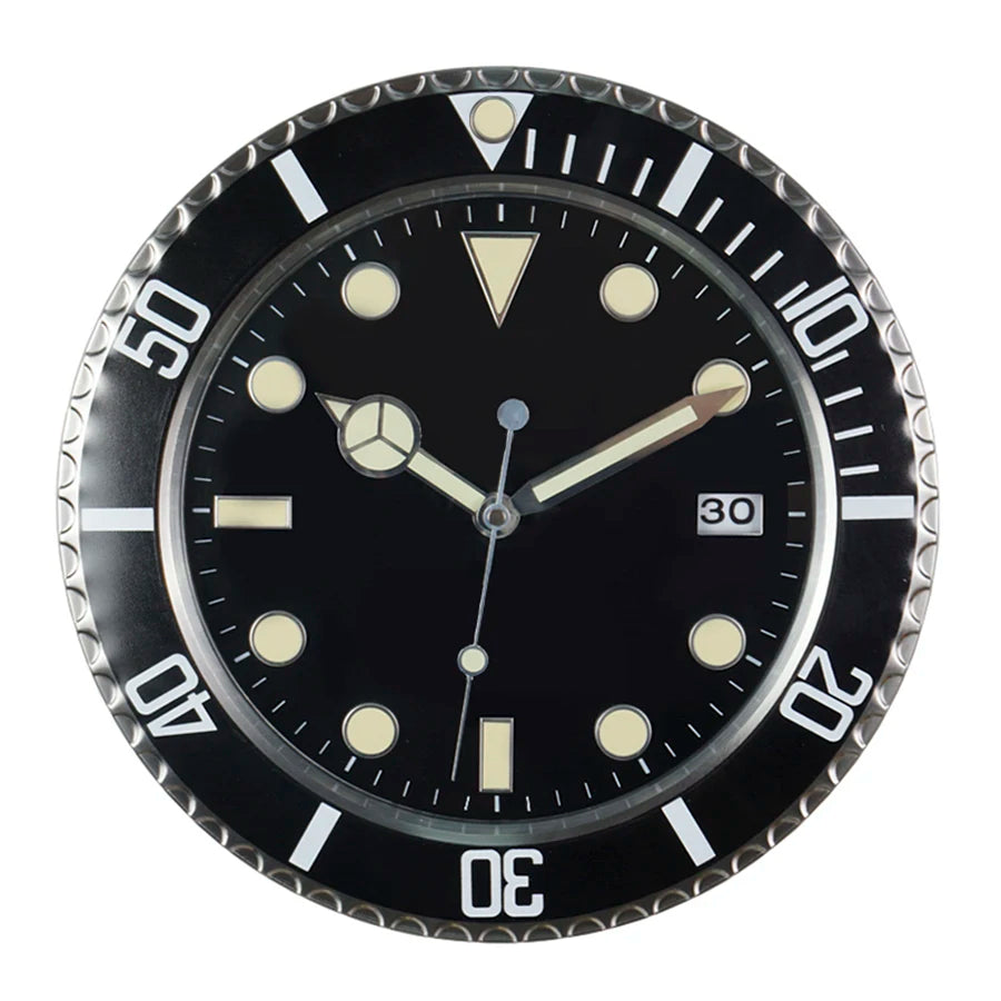 Luxury Creative Metal Wall Clock - Modern Luminescent Design