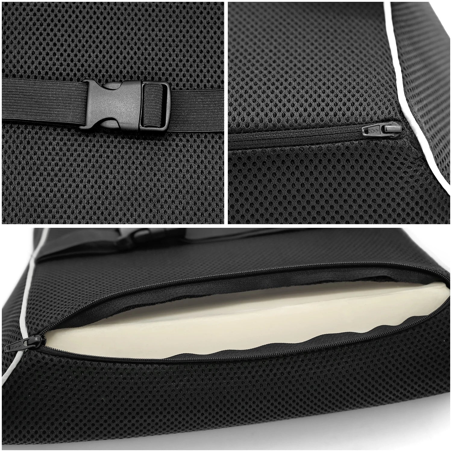 Non-Slip Memory Foam Lumbar Support Pillow - Car, Office, Home Back Pain Relief