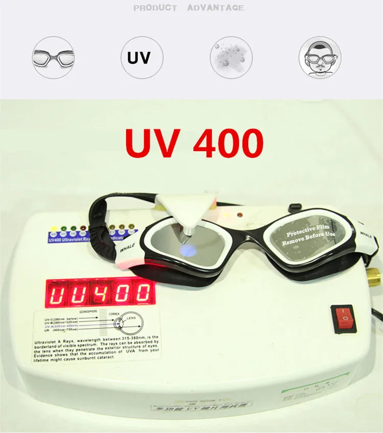 Professional Anti-Fog UV Swimming Goggles for Adults - Waterproof Silicone