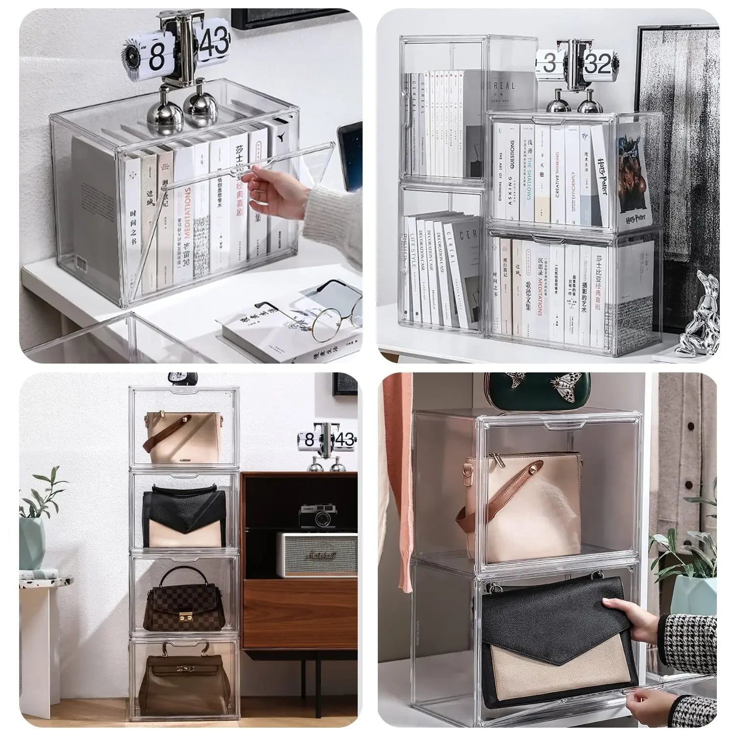 Large Capacity Clear Acrylic Organizer Box for Figures, Blind Boxes & Makeup