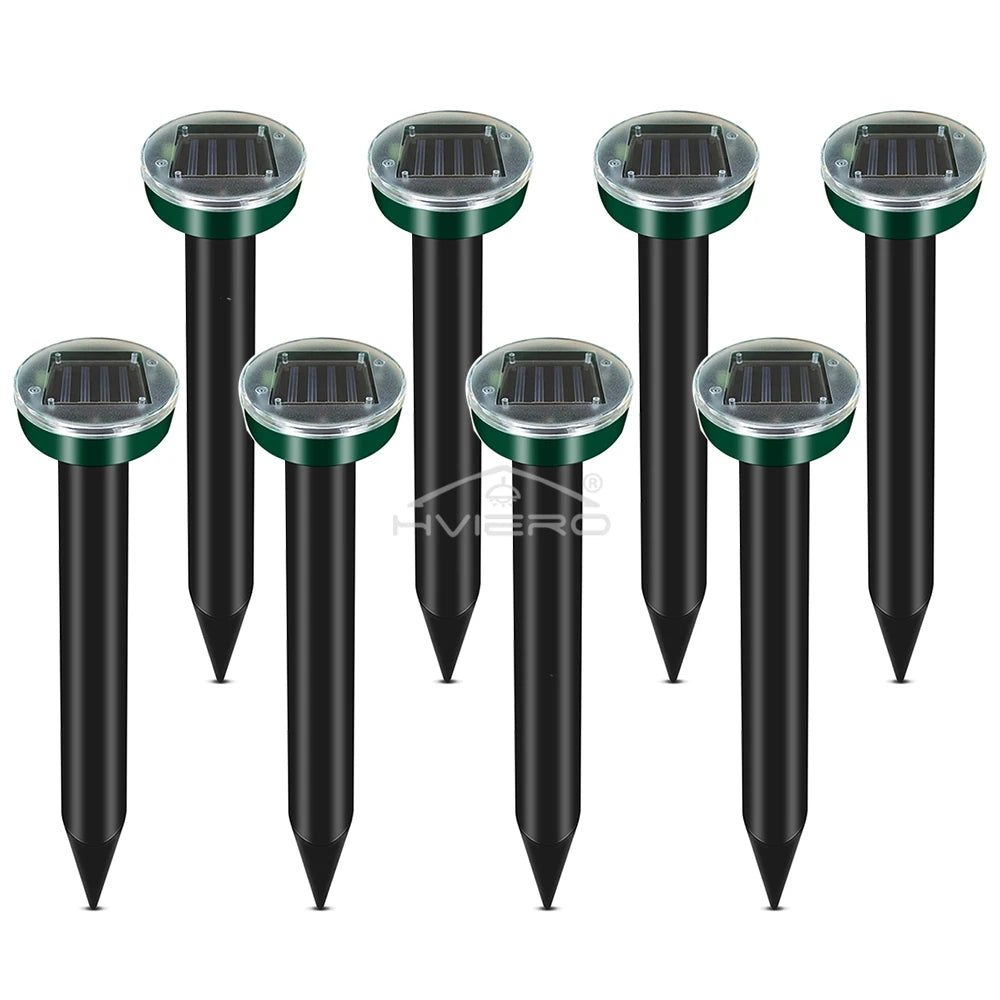 Solar Ultrasonic Rodent Pest Repeller Outdoor Garden Yard Mole Mouse Deterrent