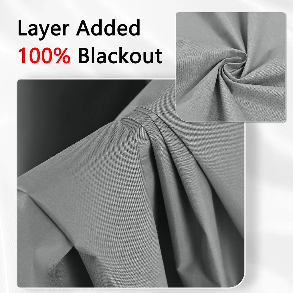 1panel Solid 100% Blackout Curtains with Grommets - Total Privacy Drapes