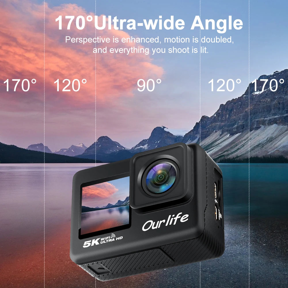 Ourlife 4K Action Camera - Waterproof, WiFi, Touch LCD | Capture Your Adventures