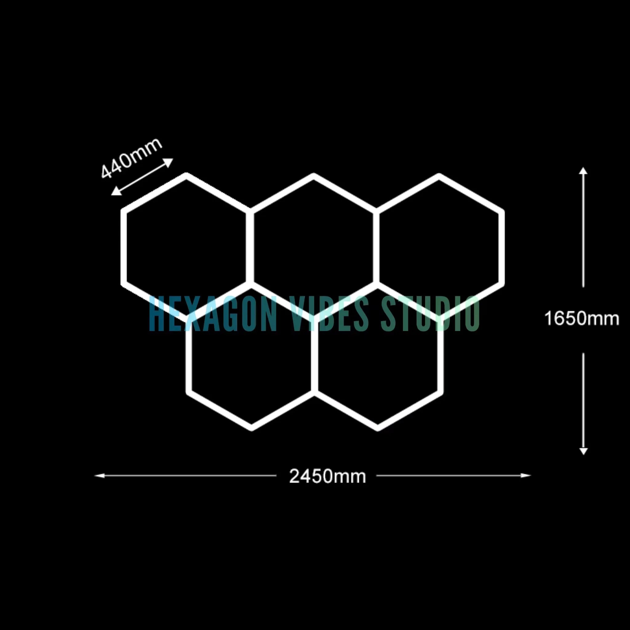 Garage Hexagon LED Light 50000H 6500K Ultra Bright