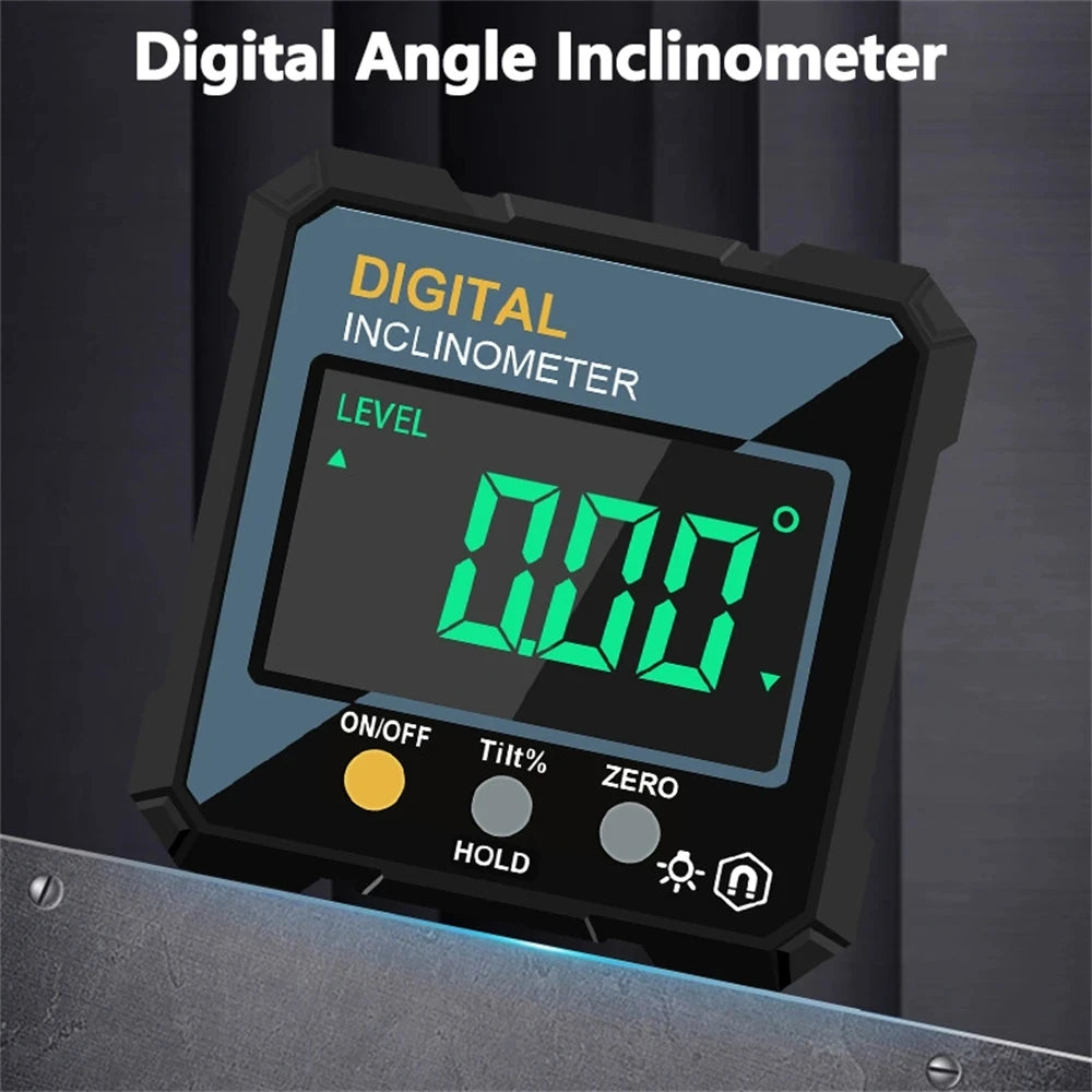 Vabena 4-Sided Magnetic Dual Laser Digital Inclinometer | Woodworking Angle Finder