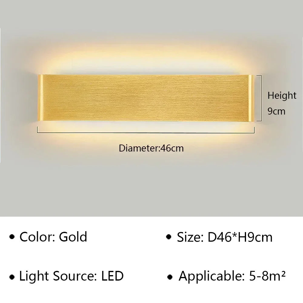 Modern LED Wall Lamp Sconce - Indoor Lighting Fixture for Bedside, Living Room, Stairs, Bathroom & Home Decor