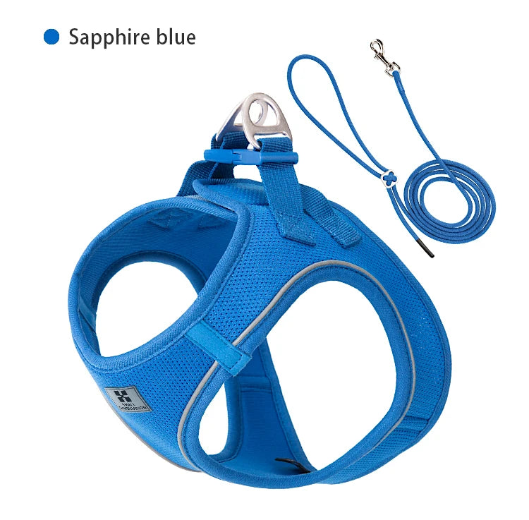 Dog Harness Leash Set - Adjustable, Reflective for Small to Medium Pets