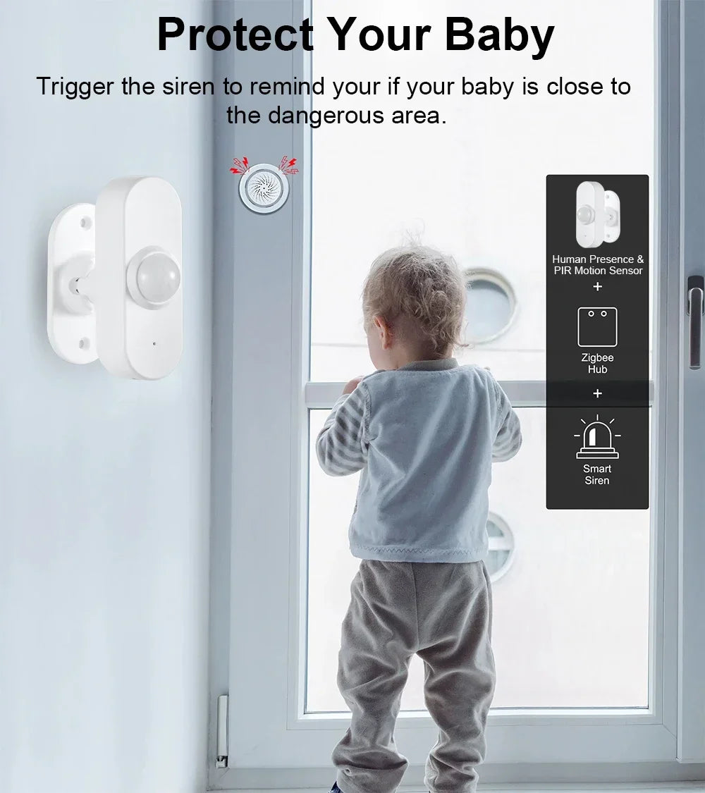 Haozee 24G mm Wave Presence Sensor for Smart Home Security