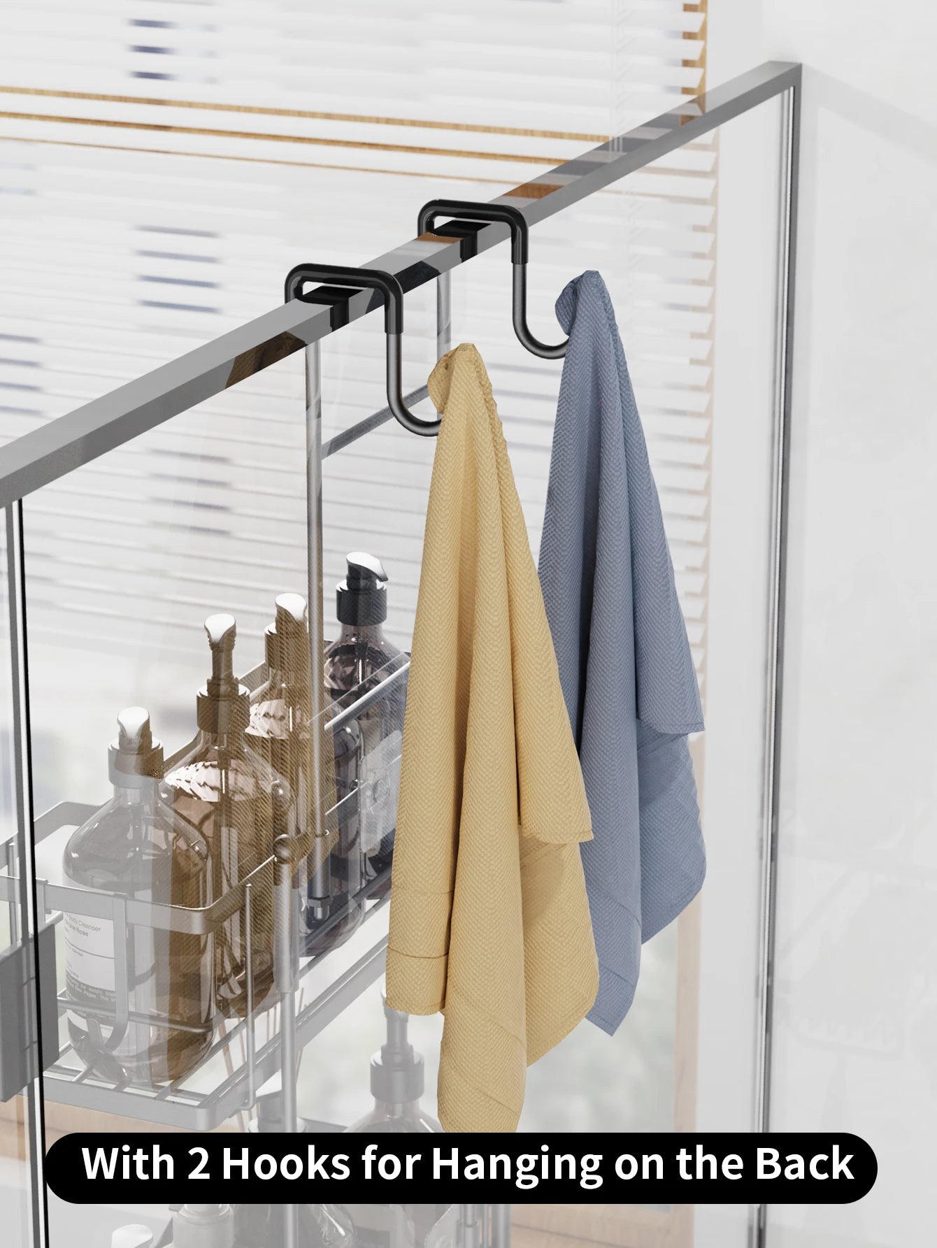 3-Tier Hanging Shower Caddy - Large Capacity Bathroom Organizer with 2 Soap Dishes