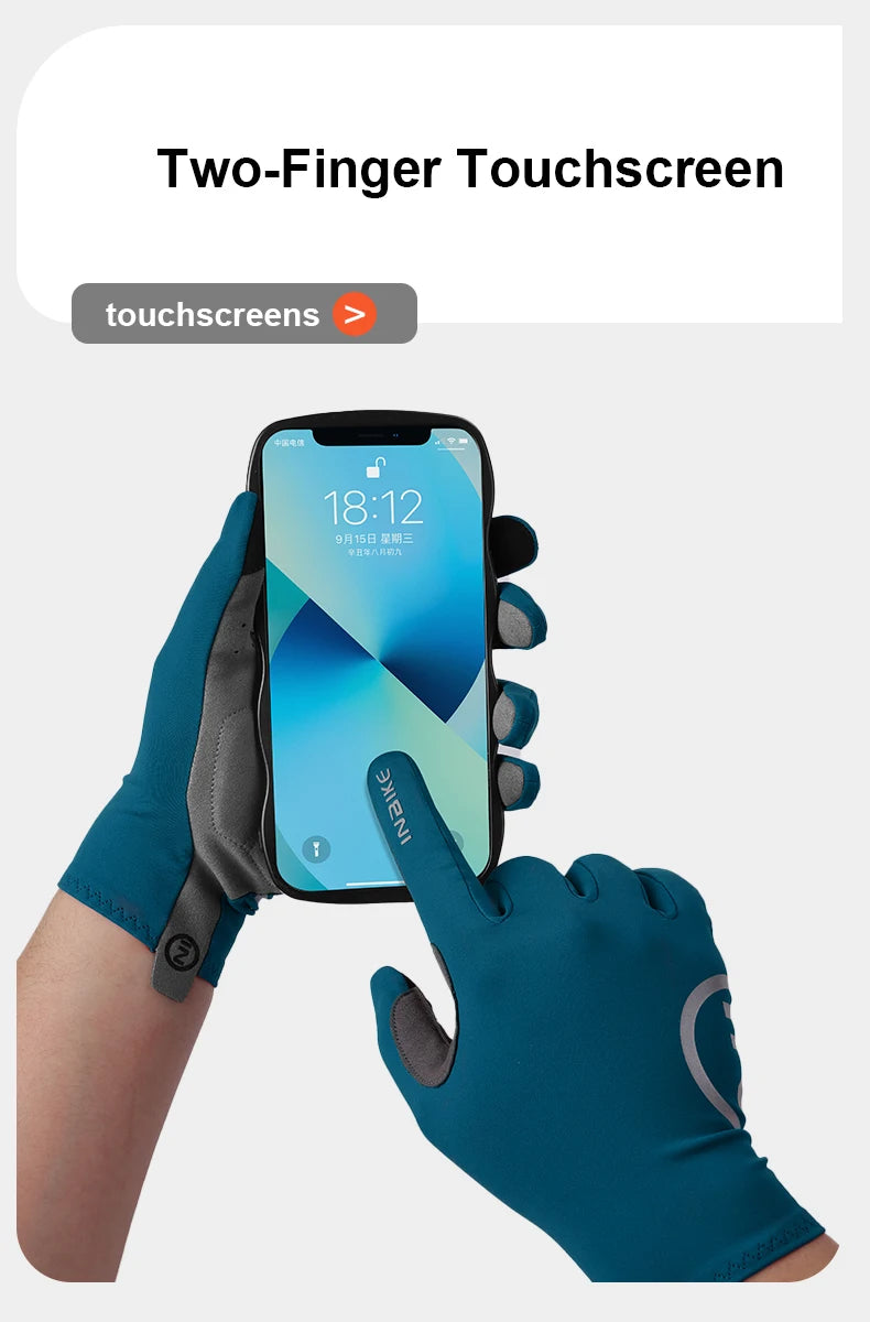 INBIKE Full Finger Touch Screen Cycling Gloves - MTB Road Bike Spring Summer