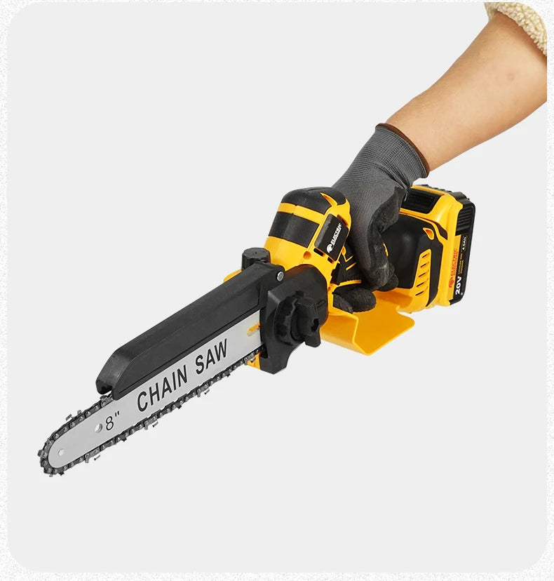 8-Inch 1380W Brushless Electric Chainsaw - Professional Pruning Saw for Dewalt 20V