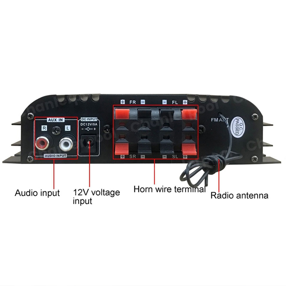 1600W Peak HiFi Amplifier | 4-Ch Digital Audio | Bluetooth Karaoke FM Remote