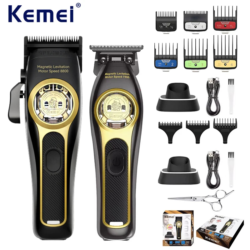 Kemei Professional Cordless Hair Clippers & Trimmer Electric