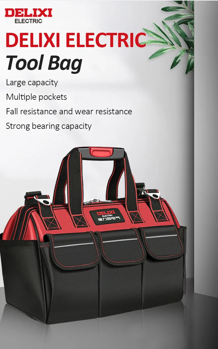 DELIXI ELECTRIC Multifunctional Waterproof Tool Bag - Durable Professional Storage