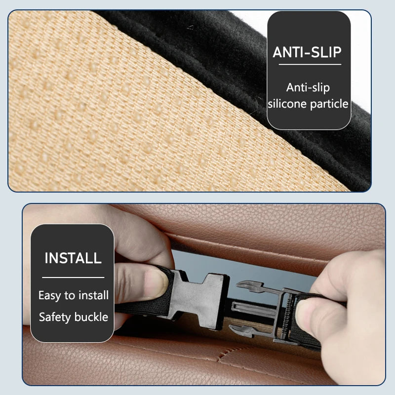 12V Heated Car Seat Cushion | Universal Cloth & Flannel Set