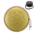 Hluru 13-inch Steel Tongue Drum - 15 Notes D Tone Glucophone Ethereal Percussion
