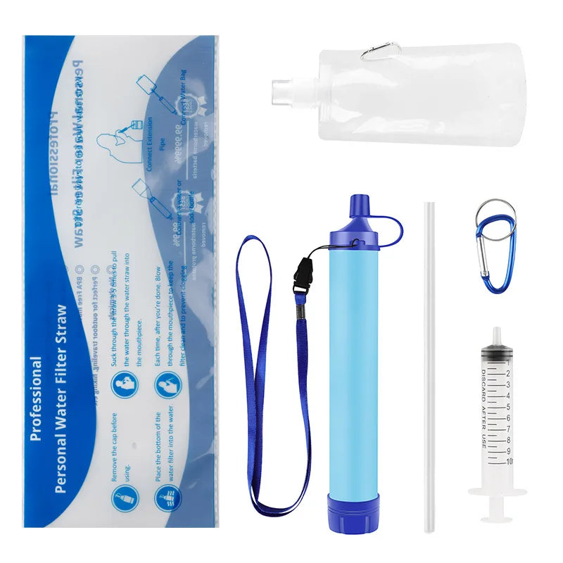 Outdoor Water Purifier Survival Filter for Camping Hiking Emergencies