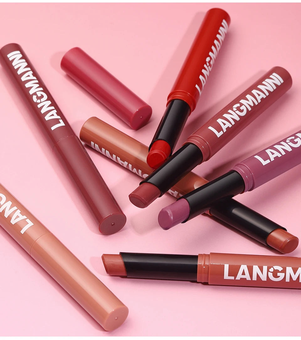 Vabena Waterproof 2-in-1 Lip Liner & Lipstick Set - No Smudge, No Fade