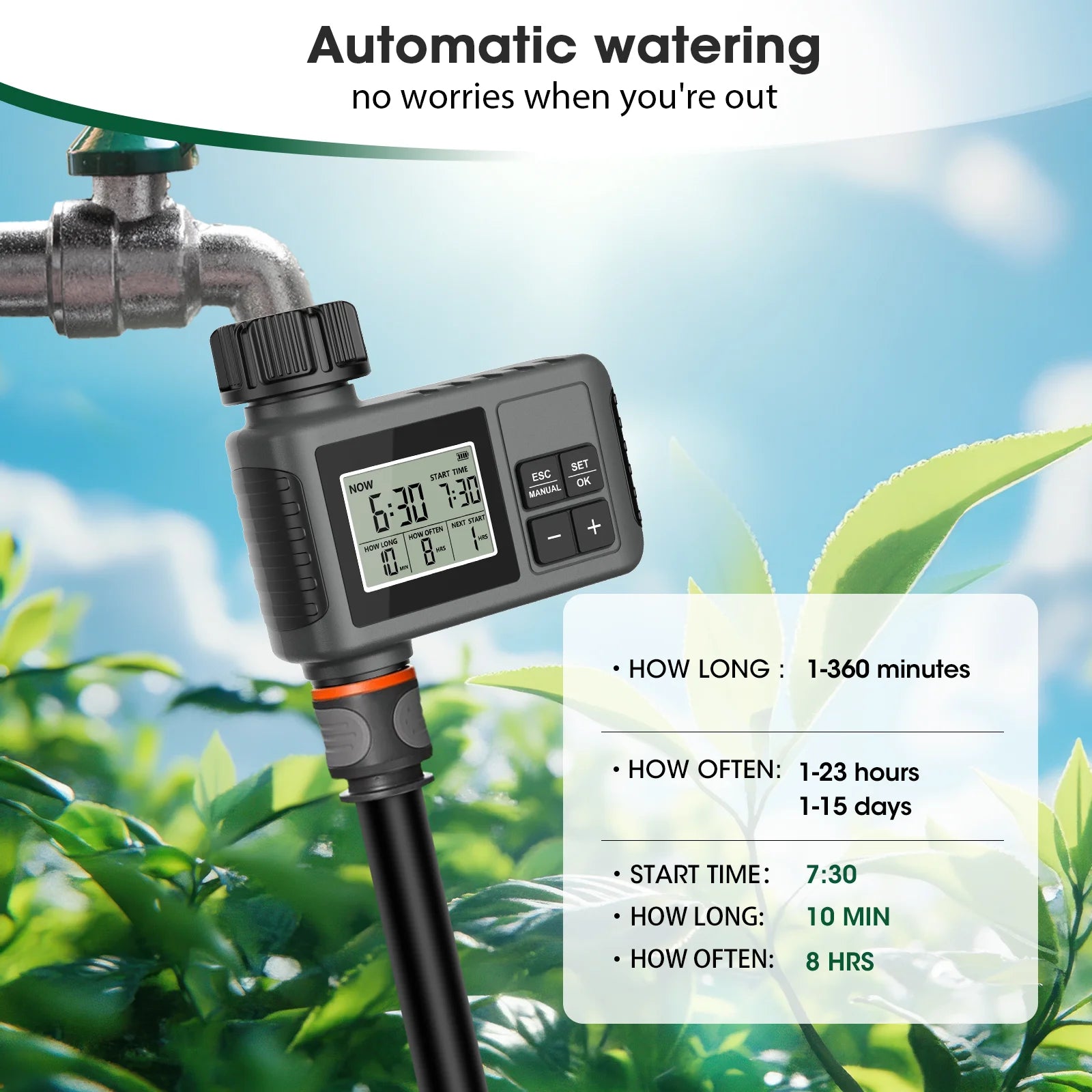 Insoma Smart Garden Irrigation Timer - Automatic Water System
