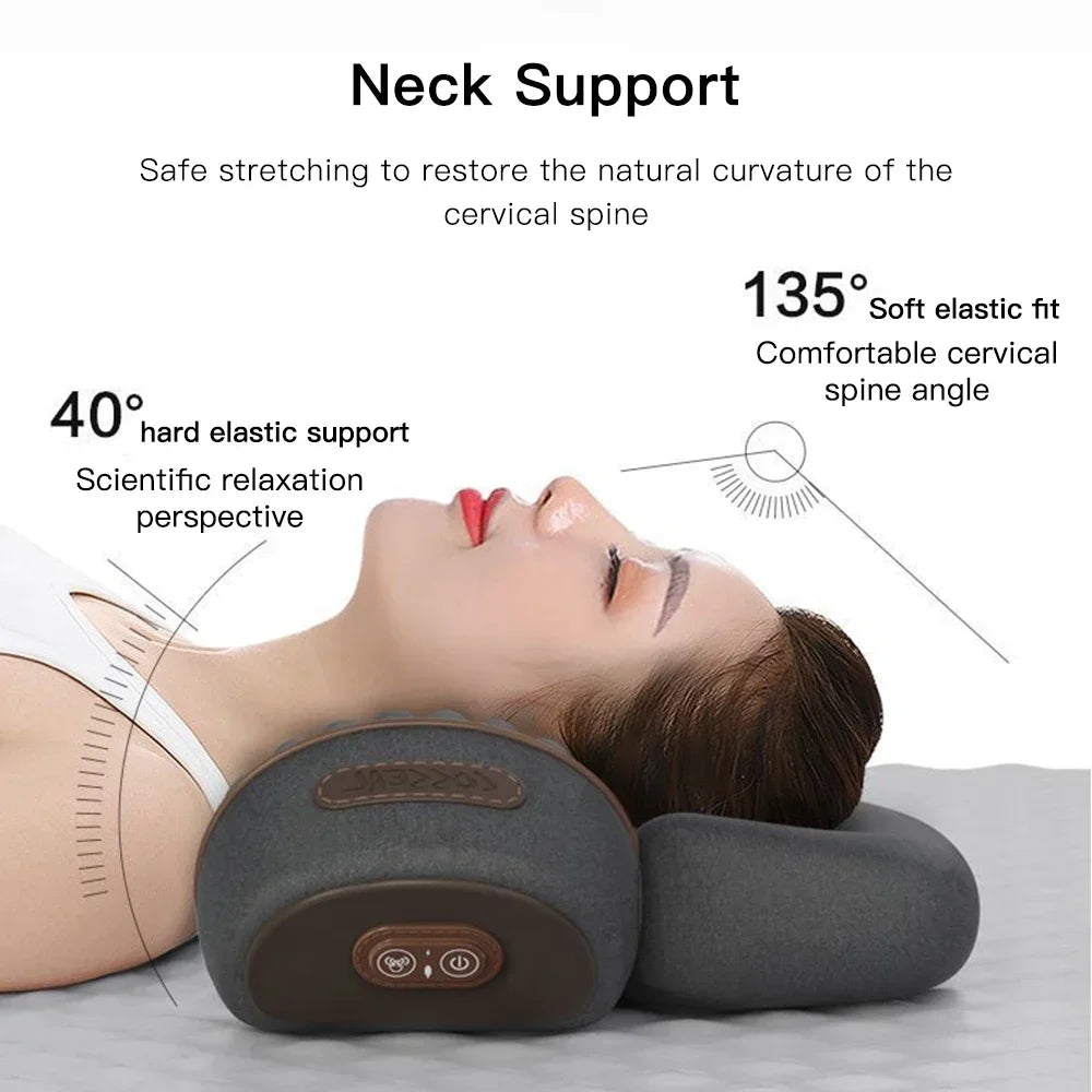 Vabena Electric Neck Massager Pillow - Heat, Vibration & Cervical Traction