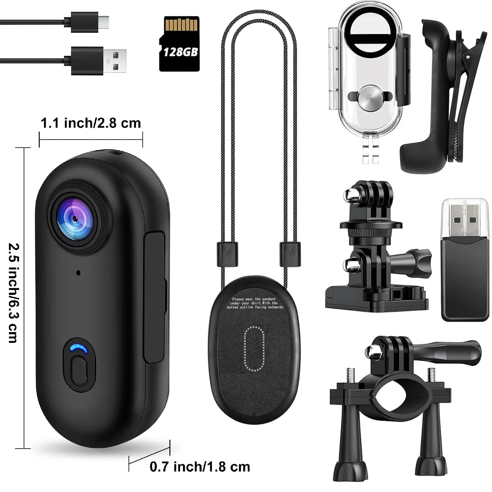 4K Mini WiFi Magnetic POV Action Camera - Waterproof Sport Vlogging Recorder