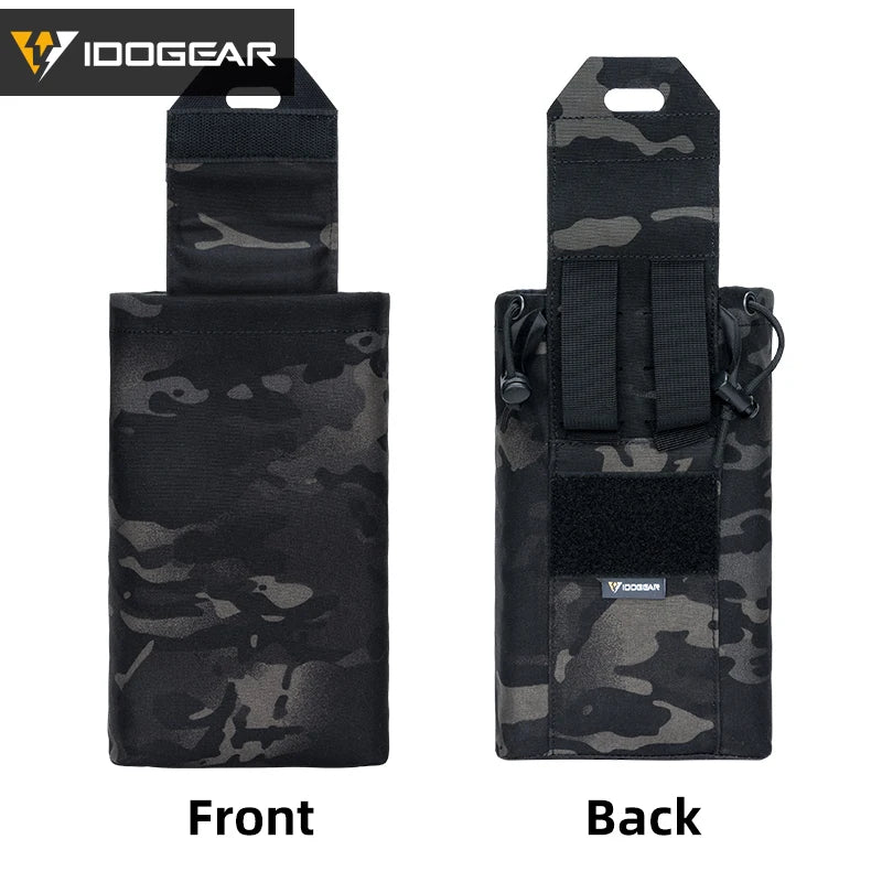 IDOGEAR Tactical MOLLE Foldable Dump Pouch - Durable Mini Drop Bag