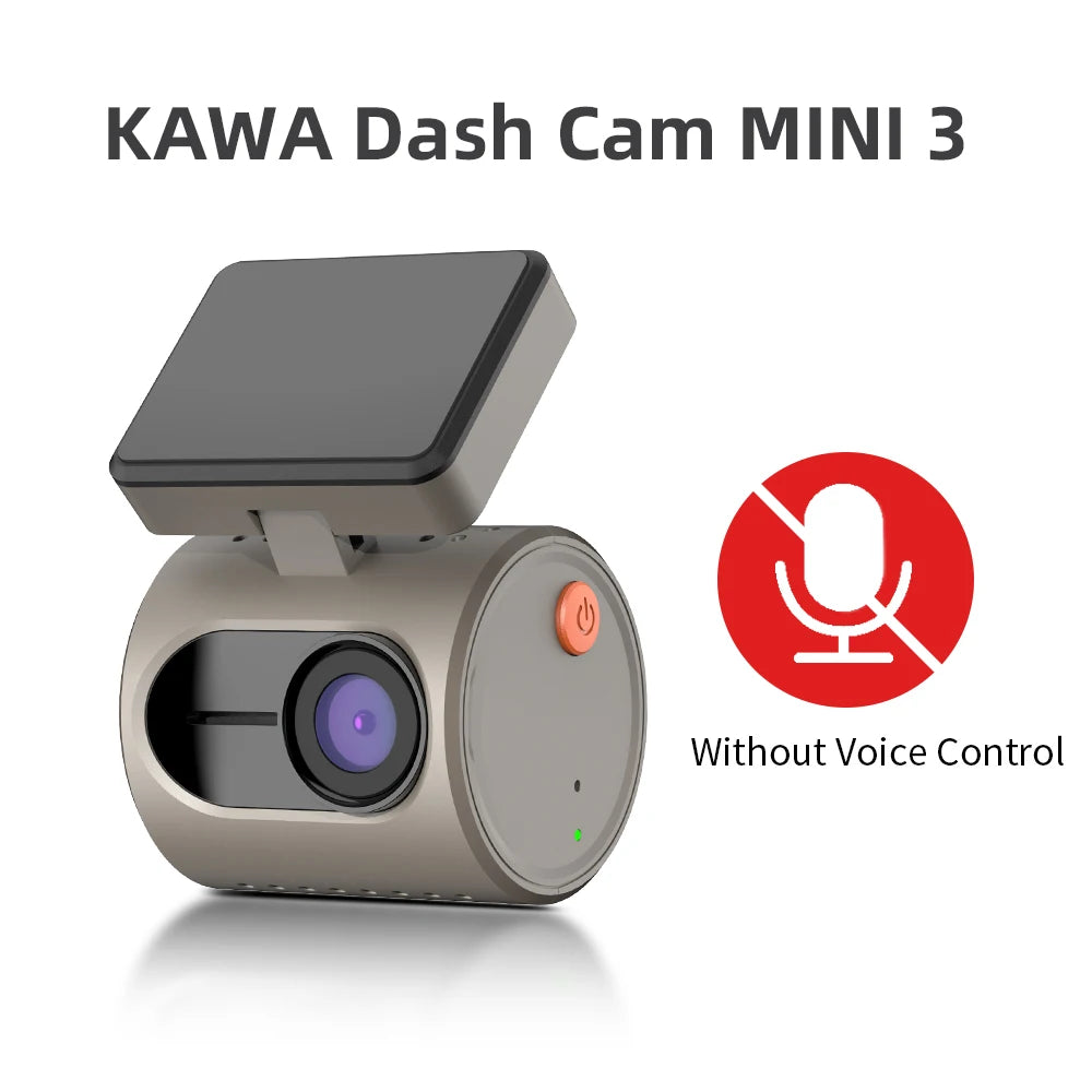 KAWA Dash Cam MINI 3 - 2K Dash Camera with Voice Control, Night Vision & WiFi APP