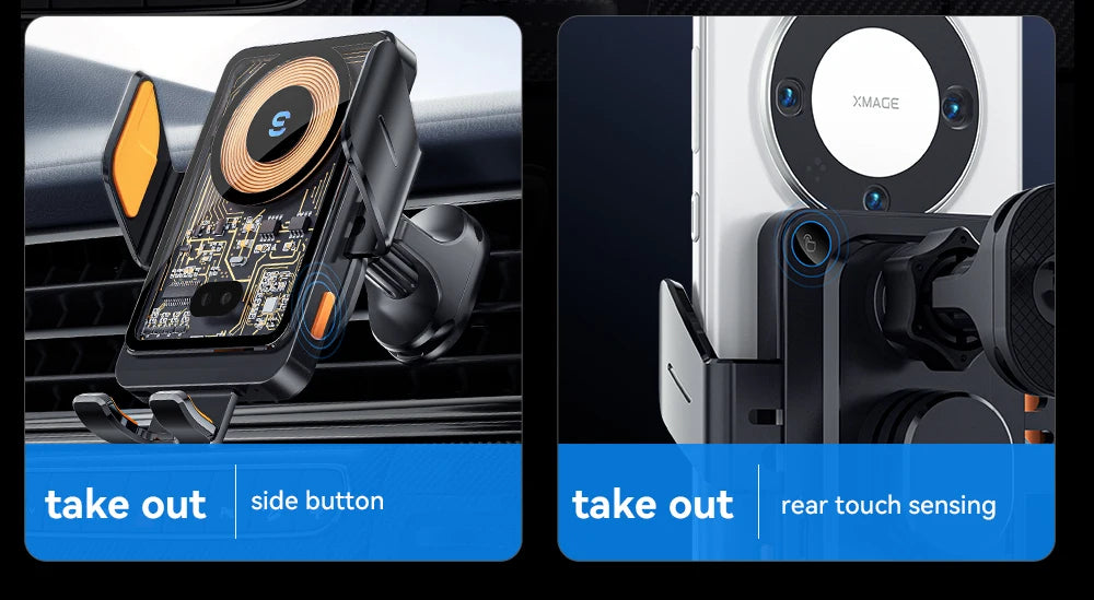 Essager 15W Qi Fast Wireless Car Charger & Phone Holder