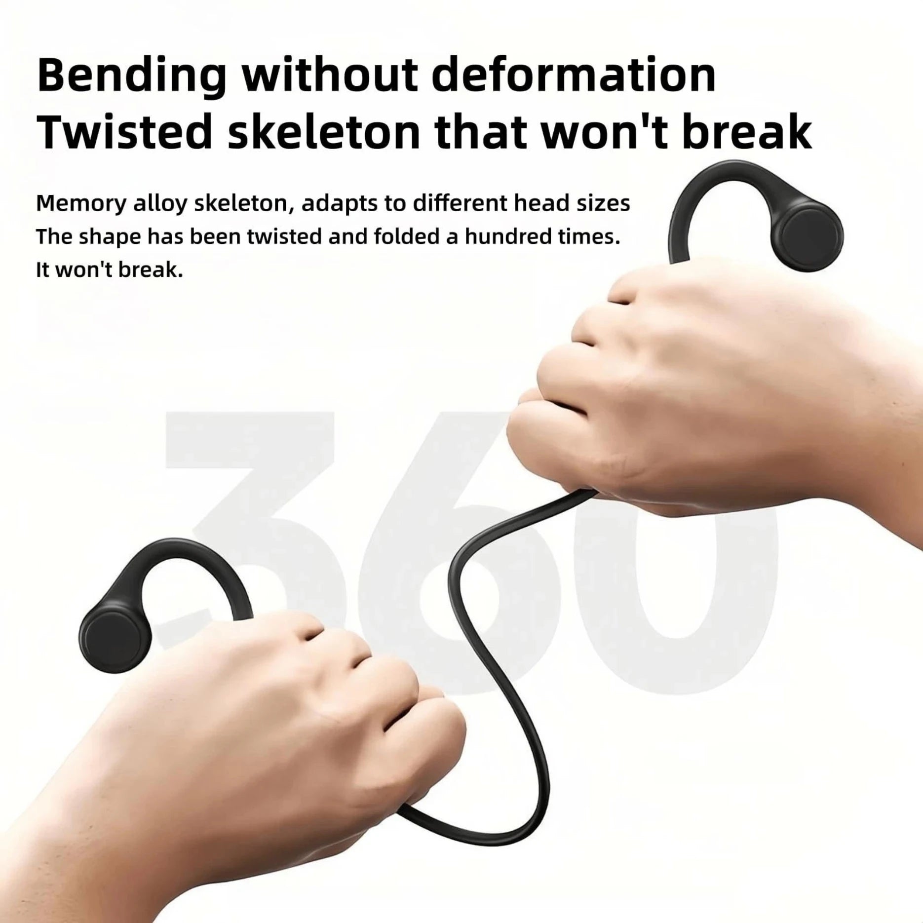 LonMao B33 Bone Conduction Bluetooth 5.4 Sports Headset with HD Mic