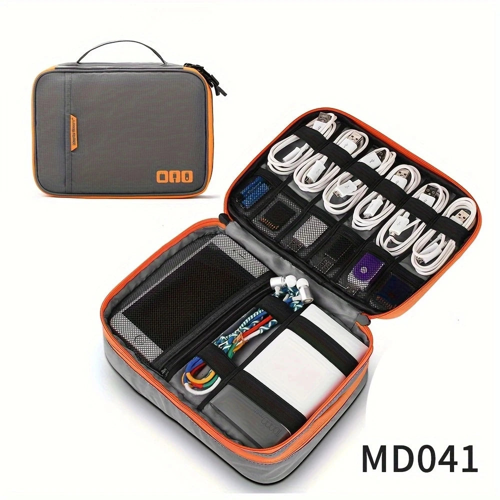 Travel Cable Organizer Bag - Portable Electronic Accessories Pouch