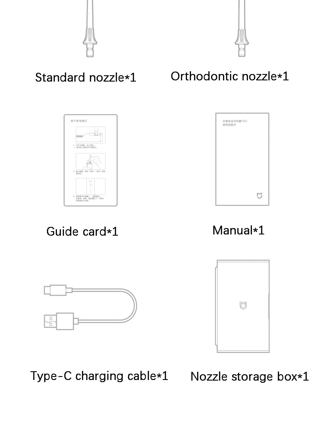 MIJIA XIAOMI F300 Portable Water Flosser - Deep Clean Oral Irrigator
