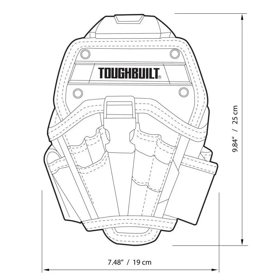 TOUGHBUILT TB-CT-20-L Large Drill Holster - Heavy-Duty Tool Belt Pouch for Cordless Drills