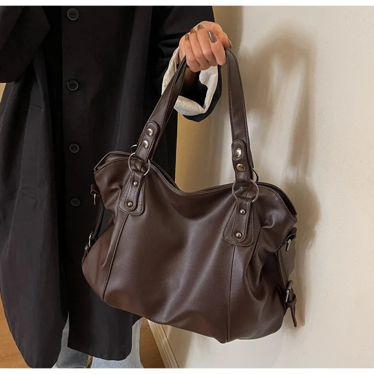 Vabena 2026 Soft Interior Shoulder Bags - High Quality Contrasting PU Handbags