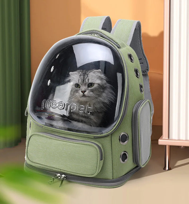Transparent Pet Carrier Backpack for Cats & Small Dogs | Travel Bag
