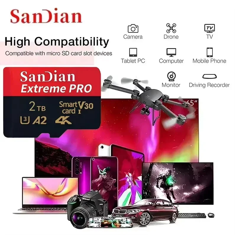 High-Speed Micro SD Card U3 V30 for 4K UHD Video & Apps | 128GB-512GB