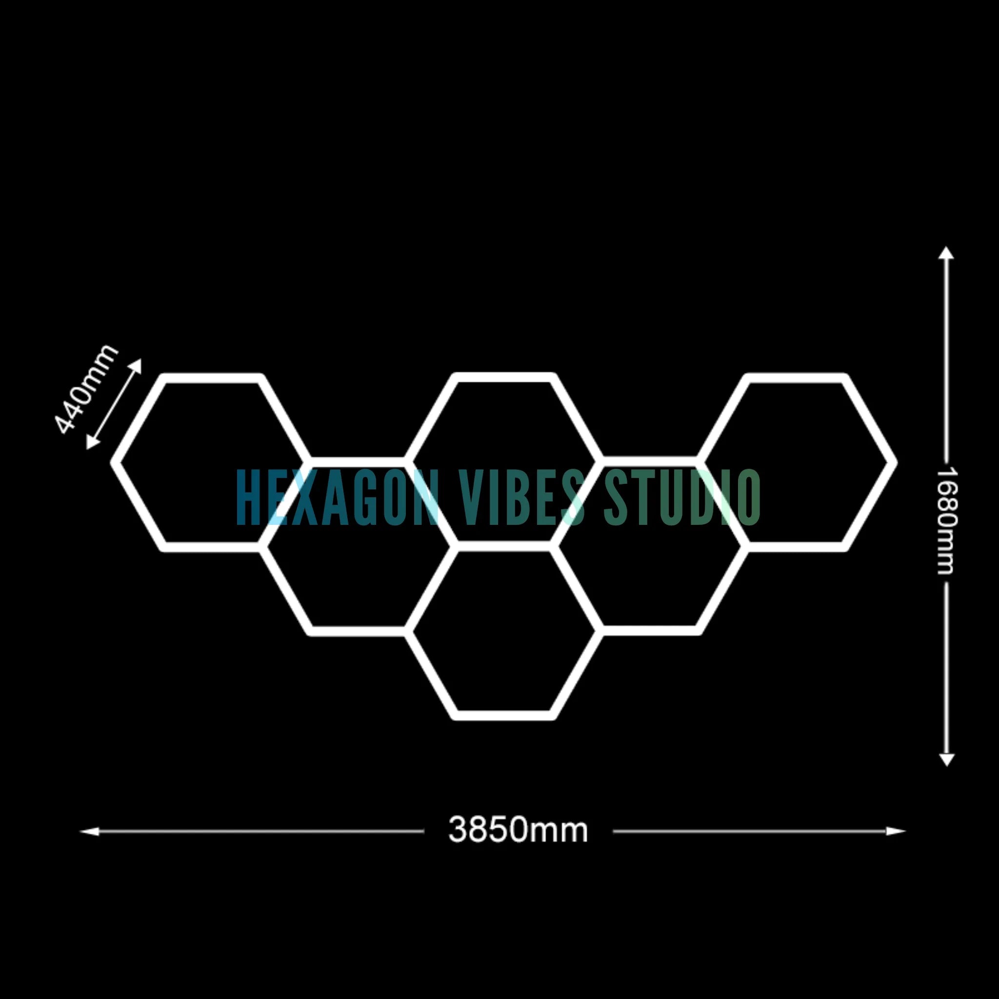 Garage Hexagon LED Light 50000H 6500K Ultra Bright